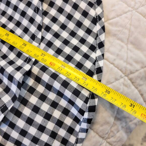 Velvet Graham & Spencer Shirt Women's S Black White Check Classic Preppy Coastal - Picture 9 of 10